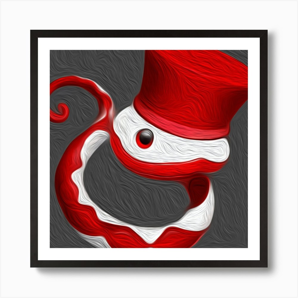 Joker Snake_ Red&White Art Print Framed Wall Art Poster Canvas Print Picture