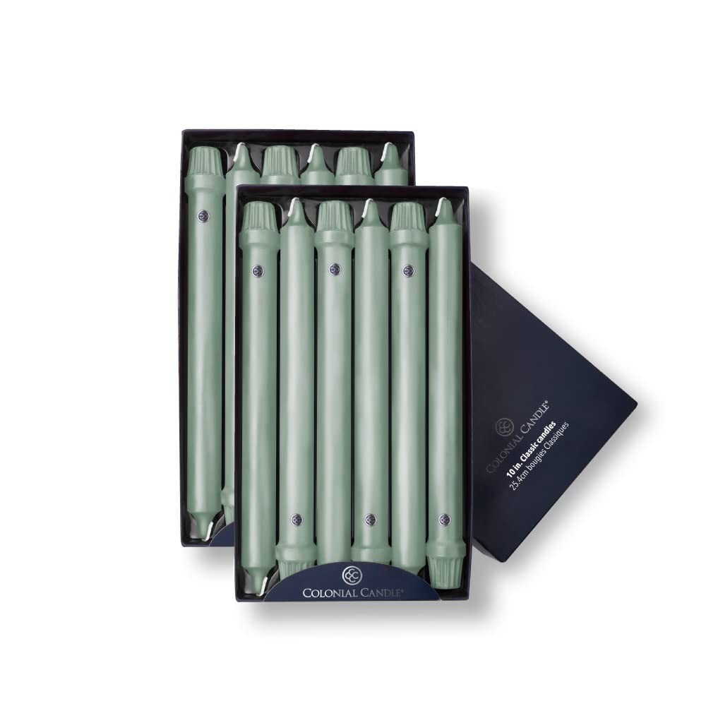 Colonial Candle Unscented Classic Taper Candles for Elegant Home Decor