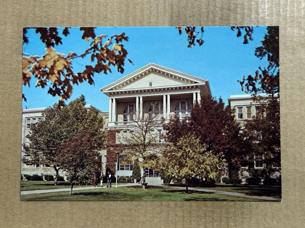 Postcard Muncie IN Indiana Ball State University Campus Administration Building