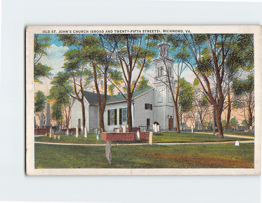 Postcard Old St. John's Church Richmond Virginia USA