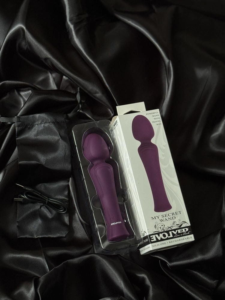Evolved My Secret Wand – Rechargeable Silicone Massager, Waterproof, Travel Bag