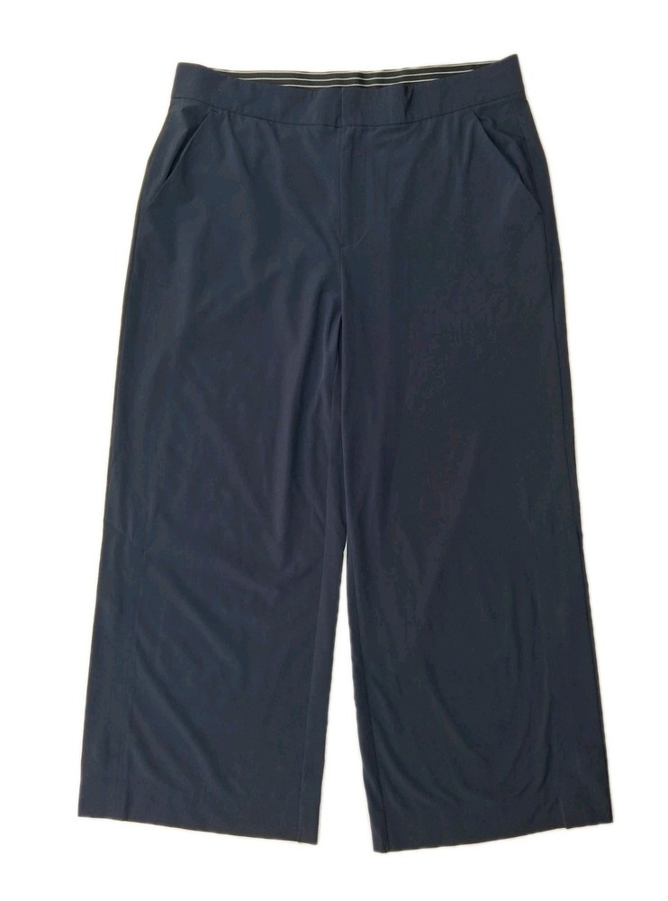 Athleta Black Wide Leg Pants Baggy Summer Casual Womens Size 12 Tall 12T Palazzo