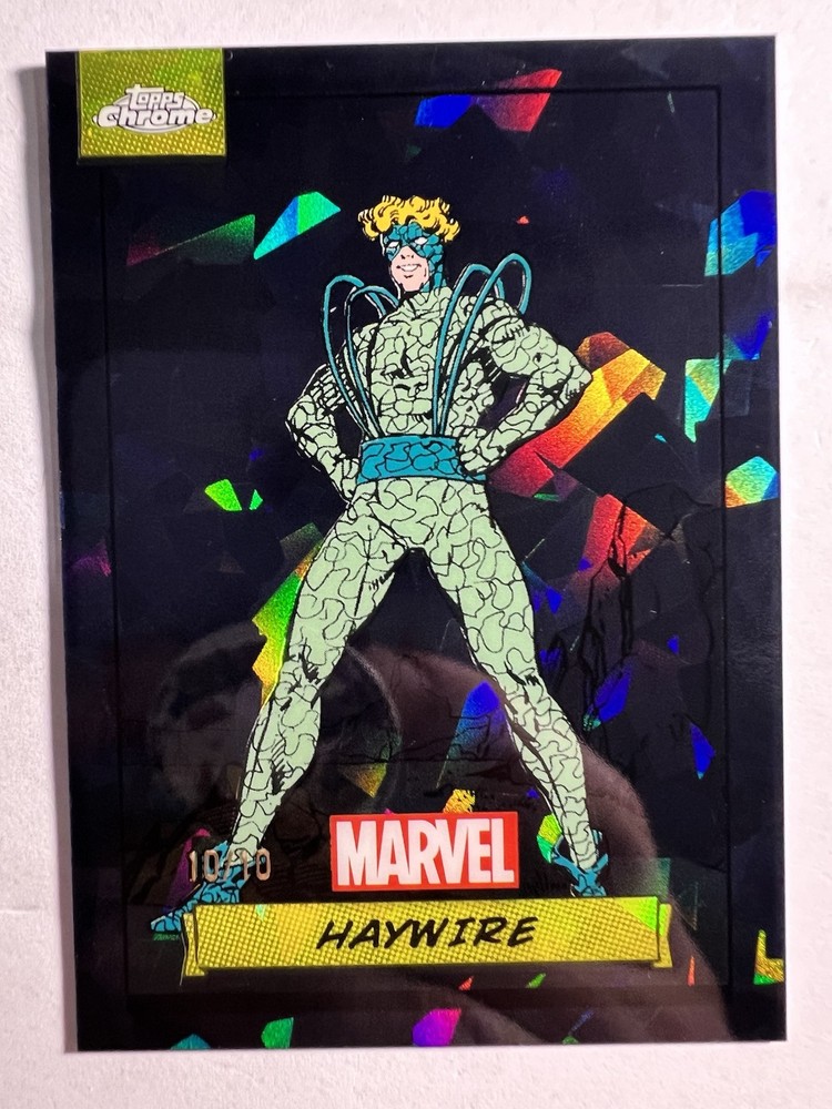 2024 Topps Chrome Marvel Sapphire # 140 Haywire Black 10/10 Book End!