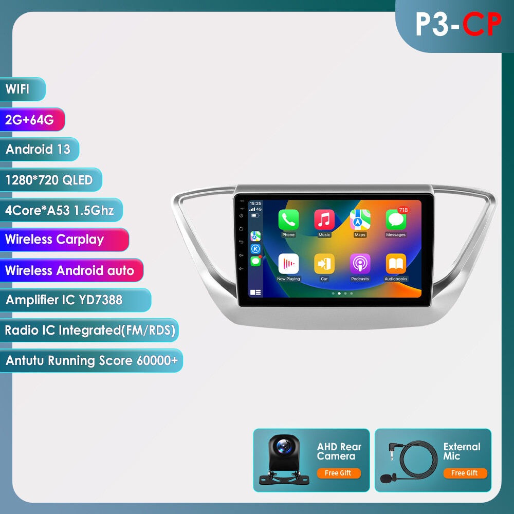 Android 13 Car Stereo For Hyundai Solaris Verna 2016-2020 GPS Navi Radio Carplay
