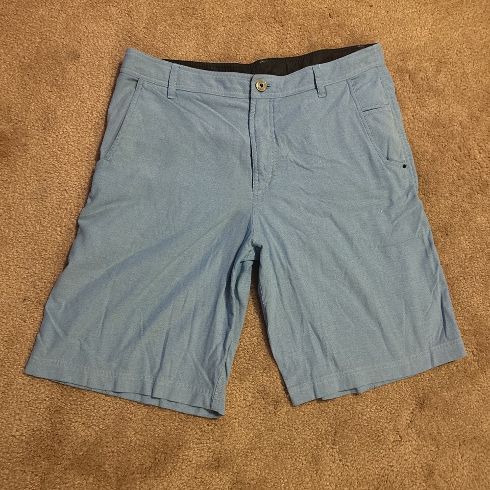 Lululemon Shorts Mens 36 Lt Blue Kahuna Performance Stretch Pockets 11
