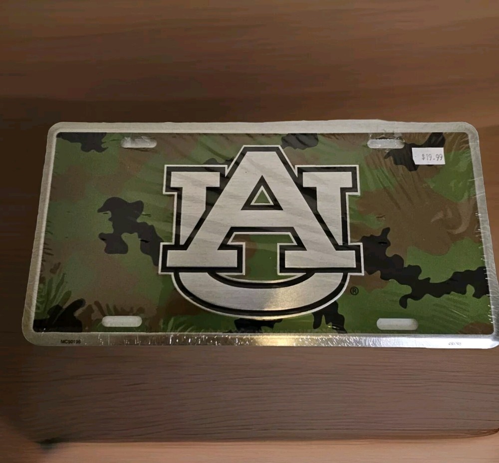 Auburn Tigers Camo War Eagle Vanity License Plate Tag Set