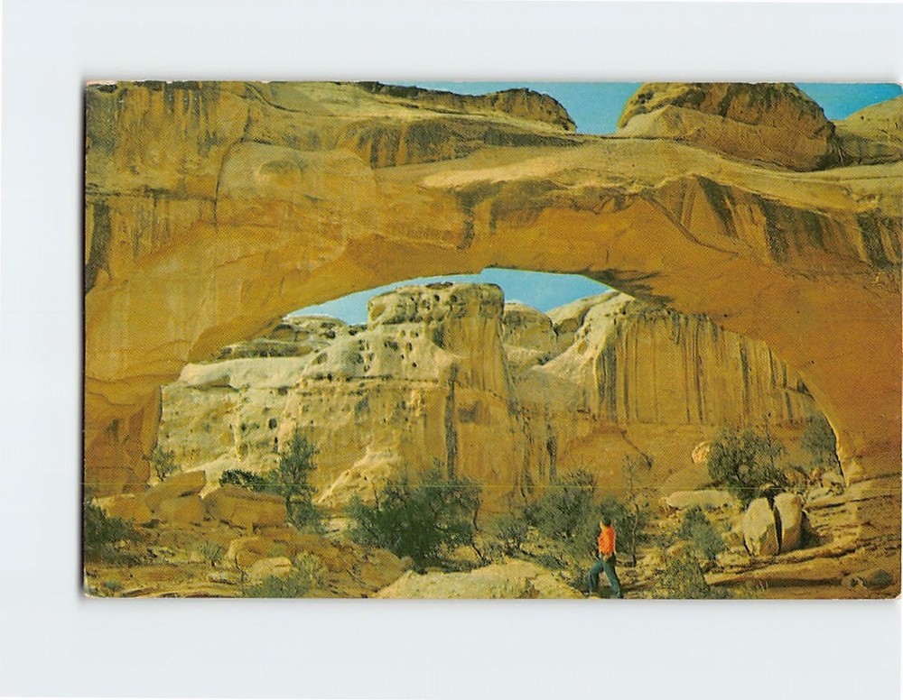 Postcard Hickman Bridge Capitol Reef National Monument Wayne County Utah USA