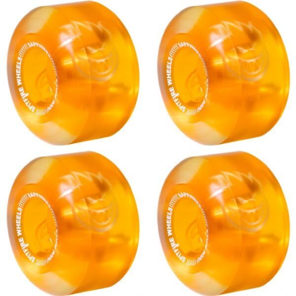Spitfire Wheels Sapphire Cruiser Clear/Orange Skate Wheels 54mm 90a (Set of 4)