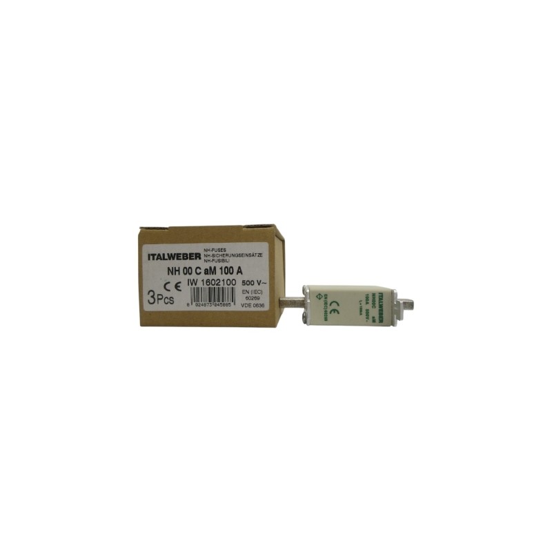 Italweber 1602100 Nh00C 500V 100A (Pkg Of 3) Nsmp