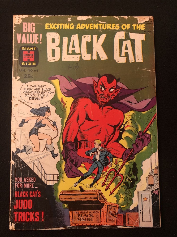 Black Cat 64 1.5 Missing 1St Page Harvey Ad