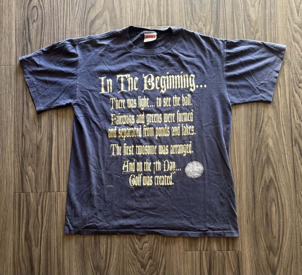 Vintage 90s Nutmeg Golf Humor Tee Single Stitch Size L