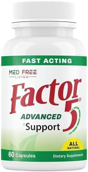 Factor 5 Med Free Living Joint Health Supplement with Turmeric - 60 Count