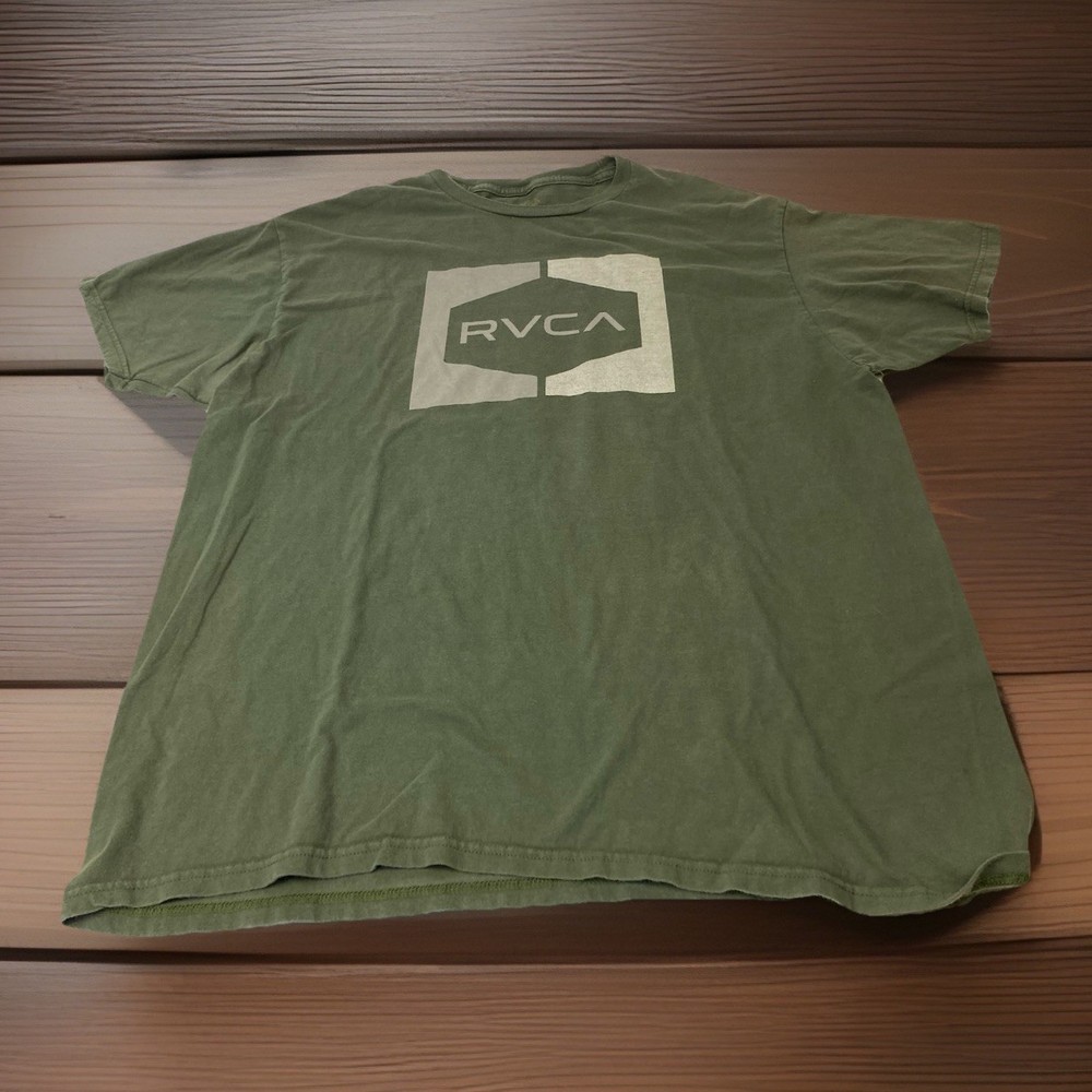 RVCA Men’s XL Extra Large Green Graphic Short Sleeve Crew Neck  T Shirt