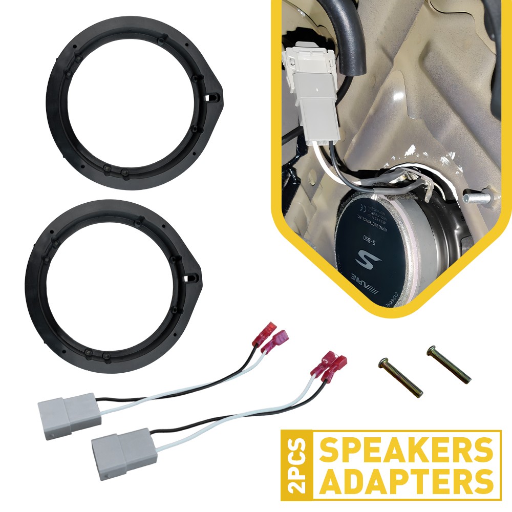 Front / Rear Speaker Adapter Plates Fits Honda Civic 2006-2011 Wiring Harness