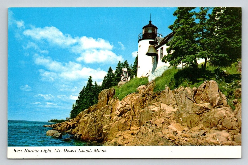 Bass Harbor Light Acadia National Park Maine Vintage Postcard Paul Knaut Jr.-image