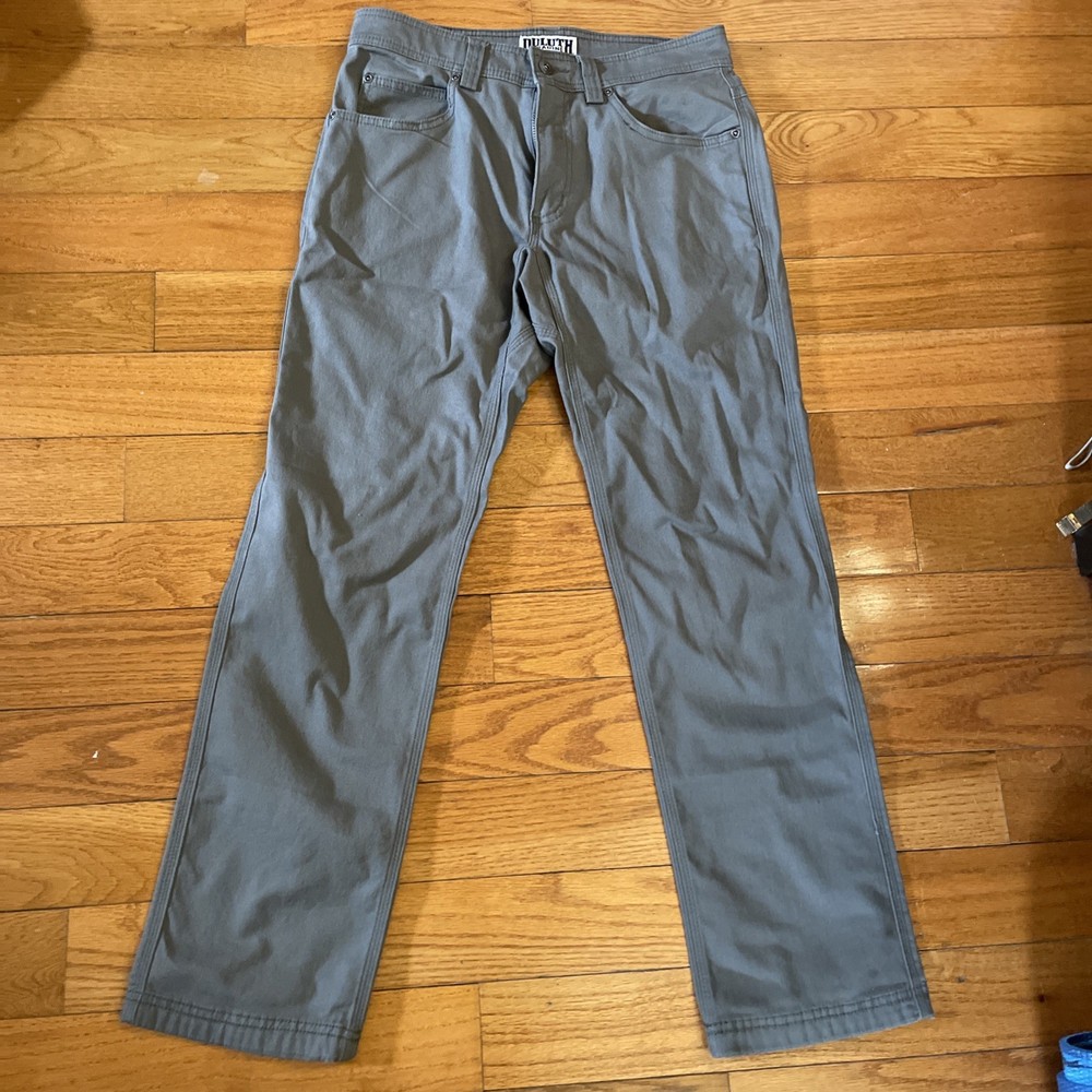 Duluth Trading Co Flex Fire Hose Pants Mens 30x30 Slim Fit Gray Work 84332