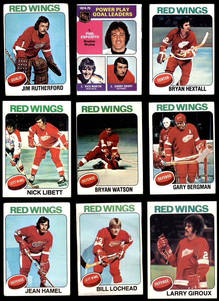 1975-76 Topps Detroit Red Wings Near Team Set 2.5 - GD+ 4270362 (17 / 19 cards)