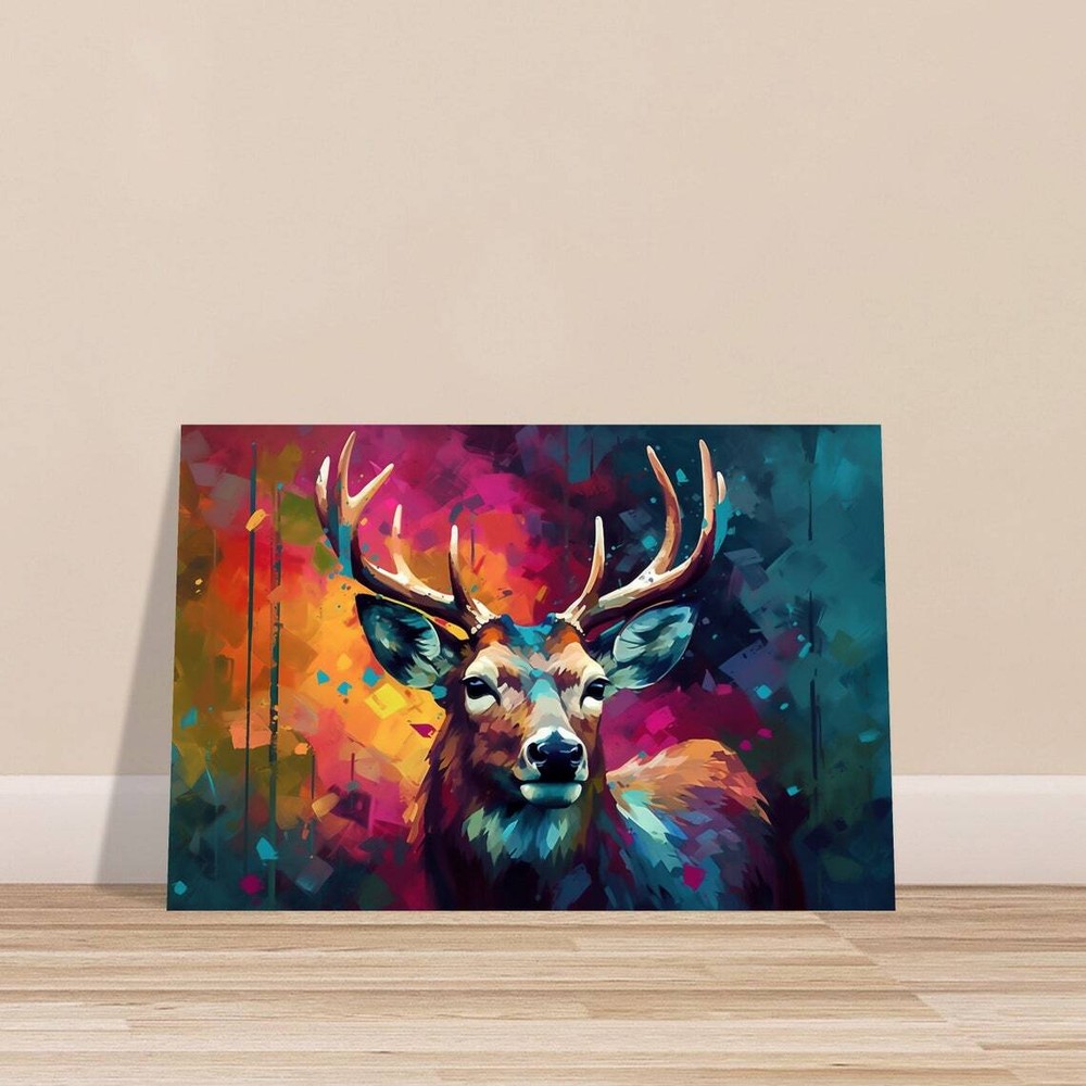 Incredible Stag Wall Art Canvas Unframed Print Art