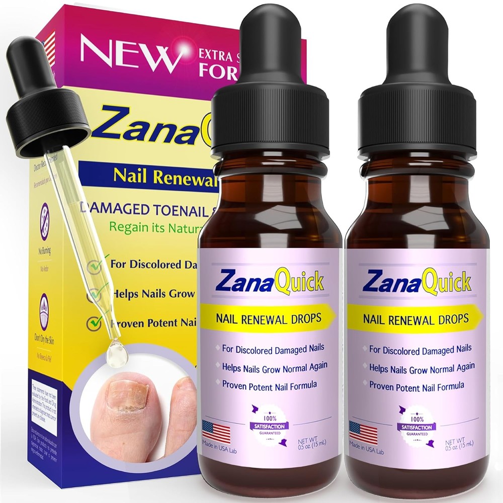 ZanaQuick Extra Strength Toenail & Fingernail Repair Drops - Nail Care...