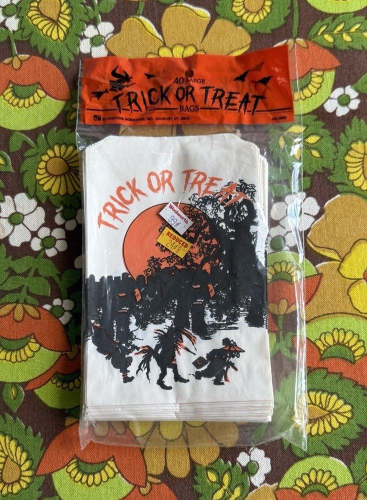 Vintage Halloween Trick Or Treat Bags Woolworth