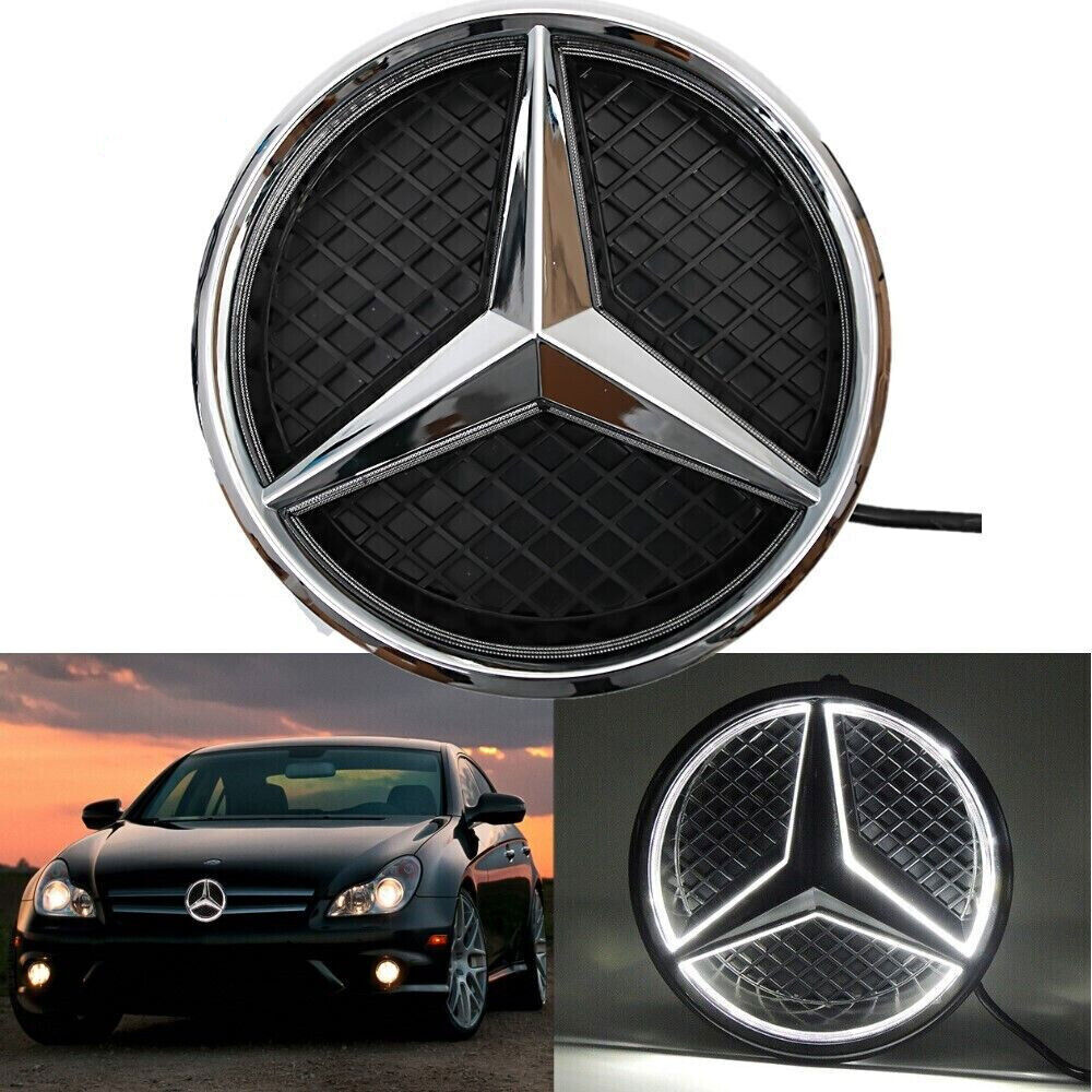 Car Front Grille LED Emblem Light for Mercedes Benz Illuminated Logo Star Badge