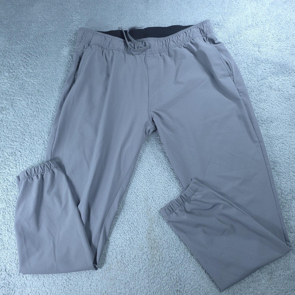 TravisMathew Jogger Pants Mens Large Gray Elastic Waist Stretch Golf Athletic
