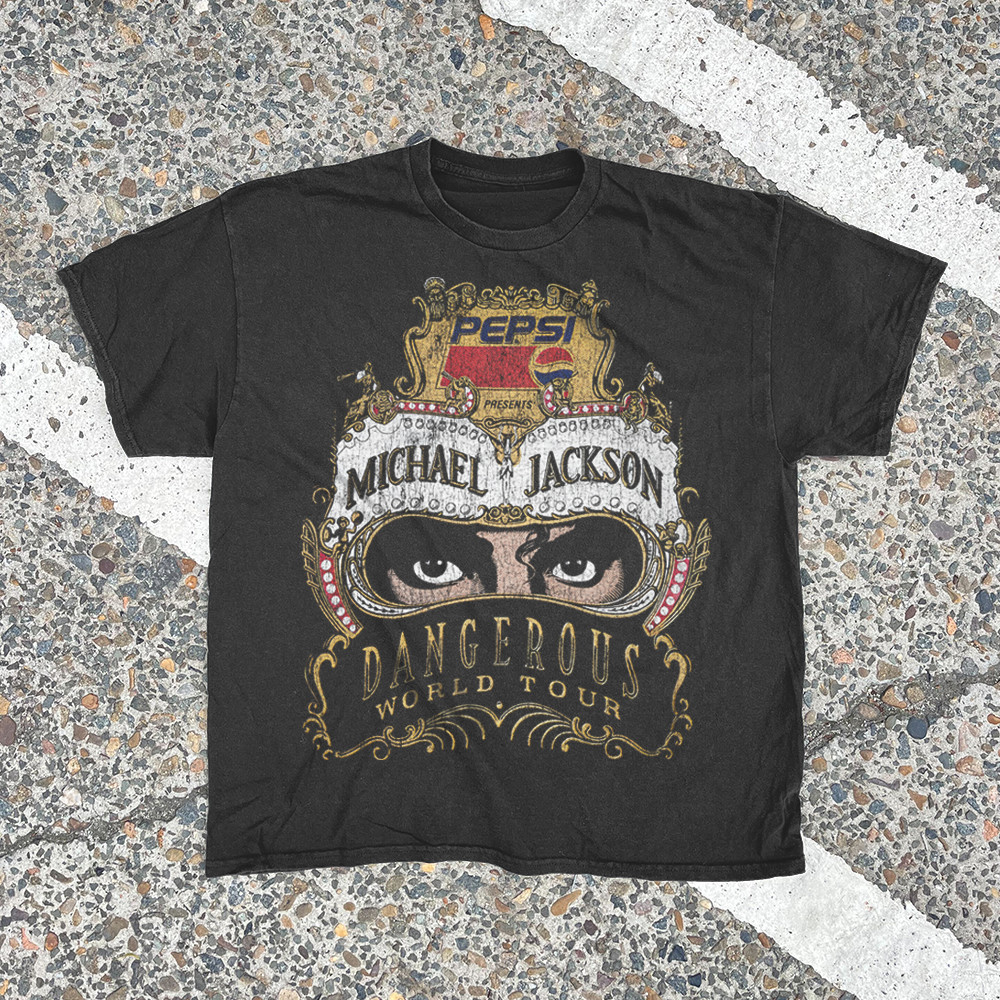 Michael Jackson 90s Dangerous Album Vintage T-Shirt Retro Tee S-5XL