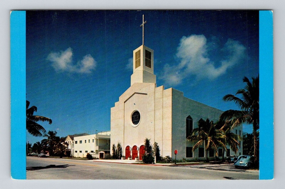 Palm Beach FL-Florida, Northwood Baptist Church, Vintage Postcard