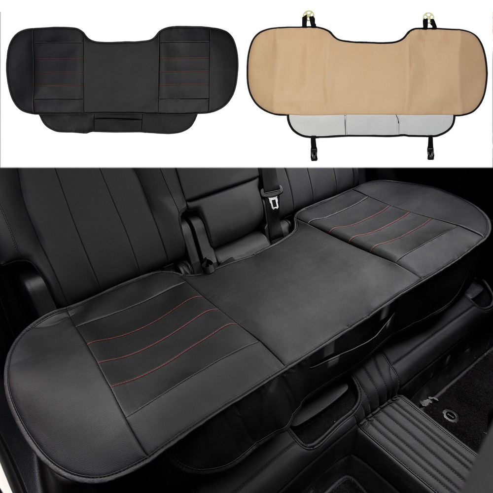 Leather Car Seat Cover Rear Back For Pet Dog Travel  Waterproof Bench Protector/