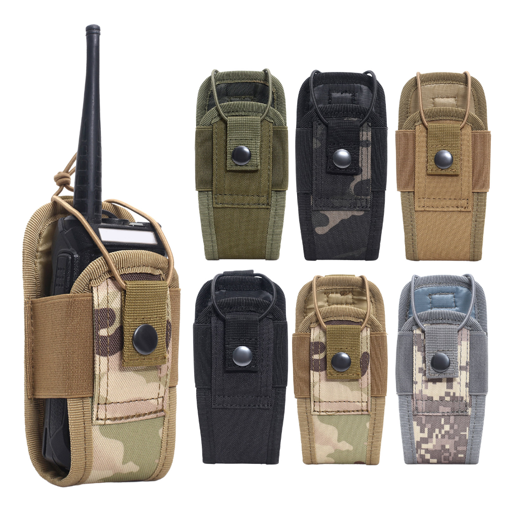 Outdoor Potable Nylon Waist Belt Bag Molle Radio Pouch Case Walkie Talkie Holder
