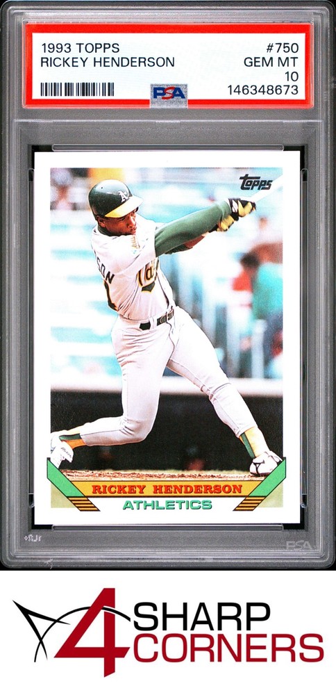 1993 Topps #750 Rickey Henderson Athletics Hof Psa 10Stay in the know. Follow us on eBay