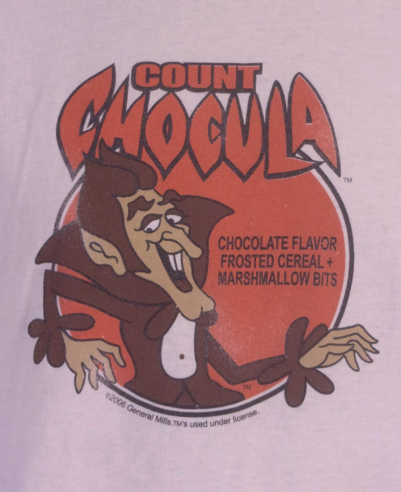 vintage 90s 00s Y2K rare 2006 Count Chocula T-Shirt Cereal General Mills SZ XL