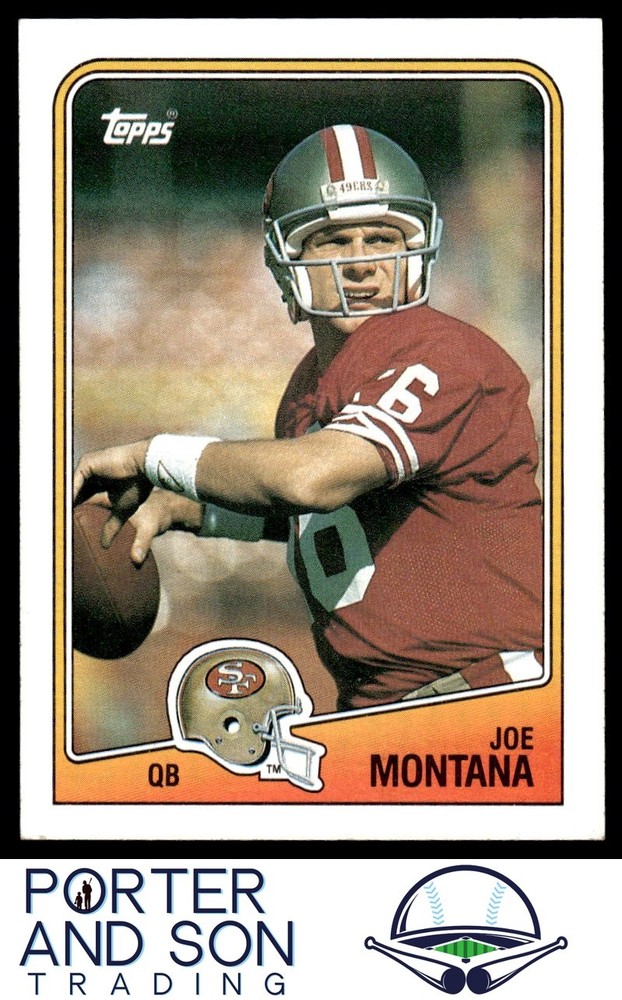 Joe Montana 1988 Topps #38 San Francisco 49ers Football Card