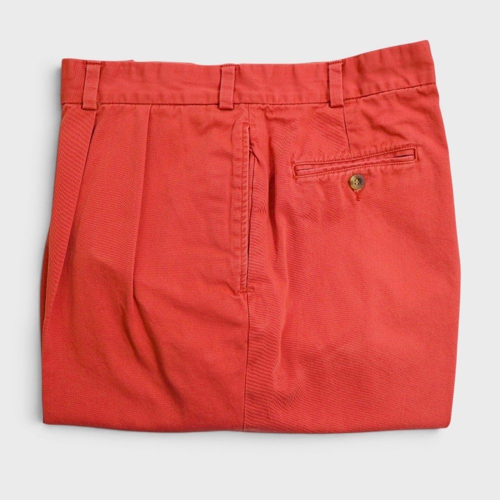 Bills Khakis Slacks 42 Salmon Pink Cotton Pants (41X29) Pleated