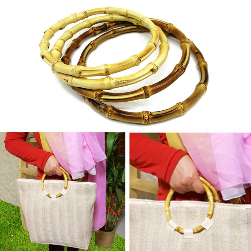 13-15cm Round Bamboo Handles for DIY Bag Making