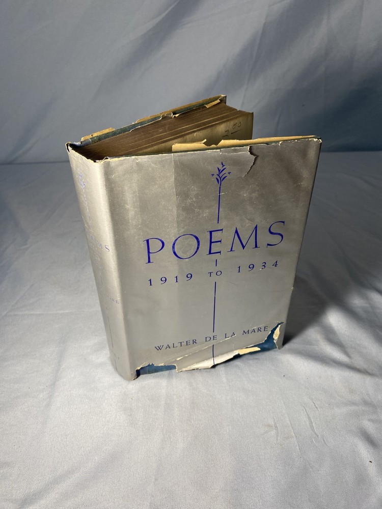 Walter De Lar Mare: Poems 1919-1934 - Vintage Hardback with (worn) Dustjacket