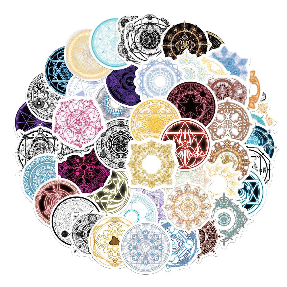 10/50Pcs Anime Magic Circle Stickers Decals For Refrigerator Laptop Skateboard L