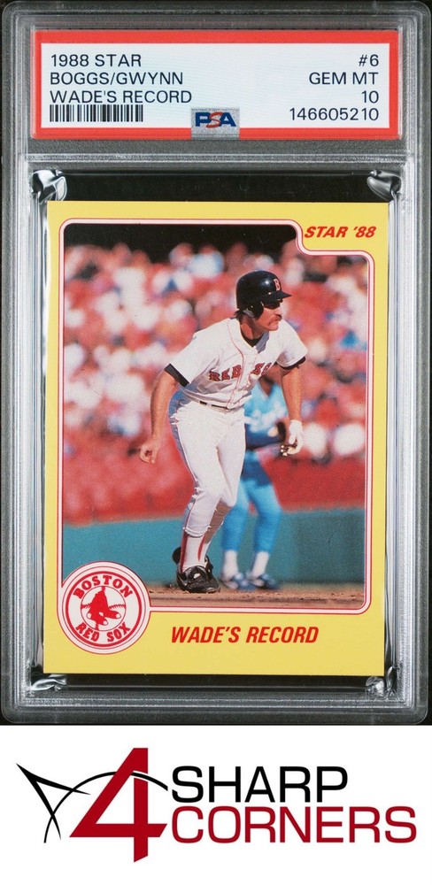 1988 Star Wade Boggs & Tony Gwynn #6 Wade's Record Psa 10Set builders paradise - improve your registry!