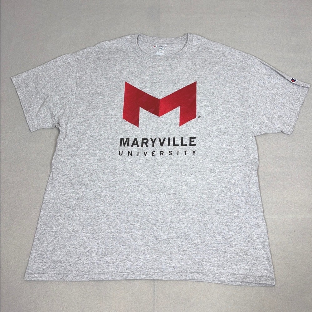 Champion Maryville University T-Shirt Mens XL Gray Short Sleeve Graphic Tee