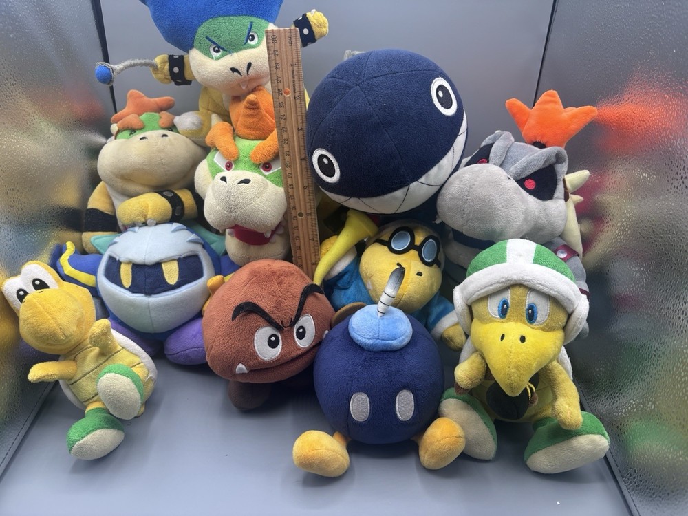 Super Mario Plushies Lot of 11 King Koopa and his minions plus Meta Knight