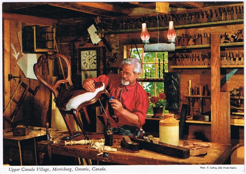 Postcard Upper Canada Village Cabinet Maker Morrisburg Ontario