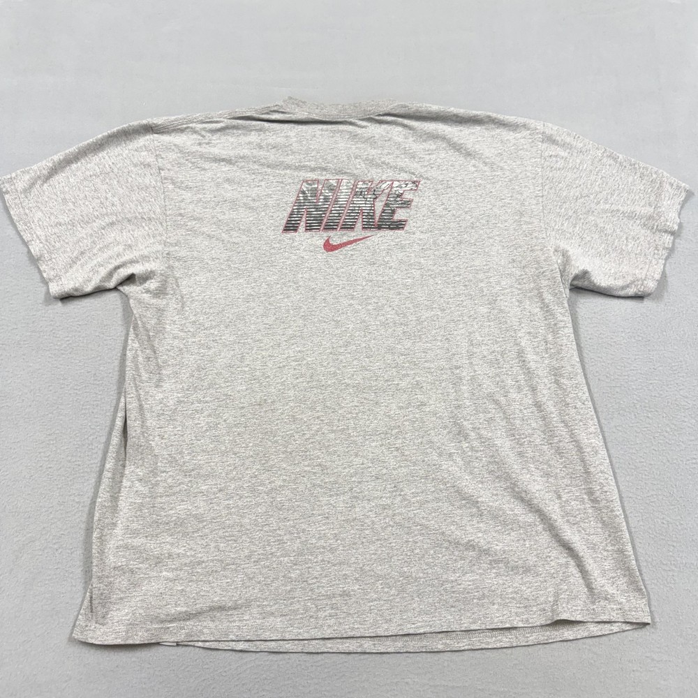 Nike Shirt Mens Large Gray Swim Swoosh Logo Graphic Tee Athletic Sportswear
