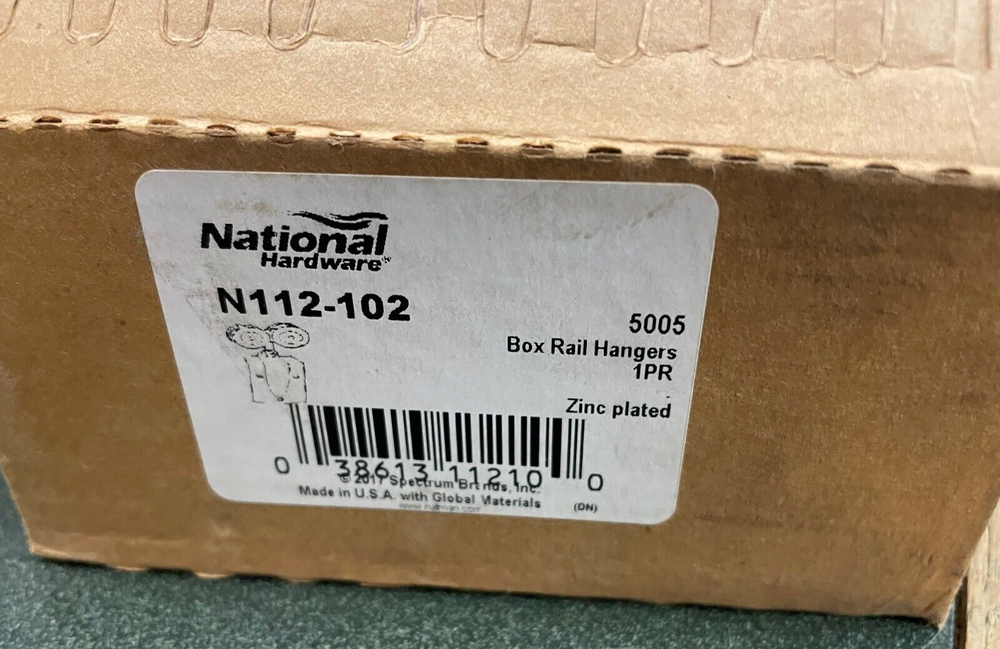 National Hardware N112-102 Box Rail Hangers
