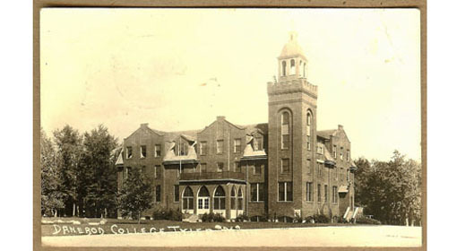 1930s Danerod College School, TYLER, Minnesota MN Real Photo pc, RPPC