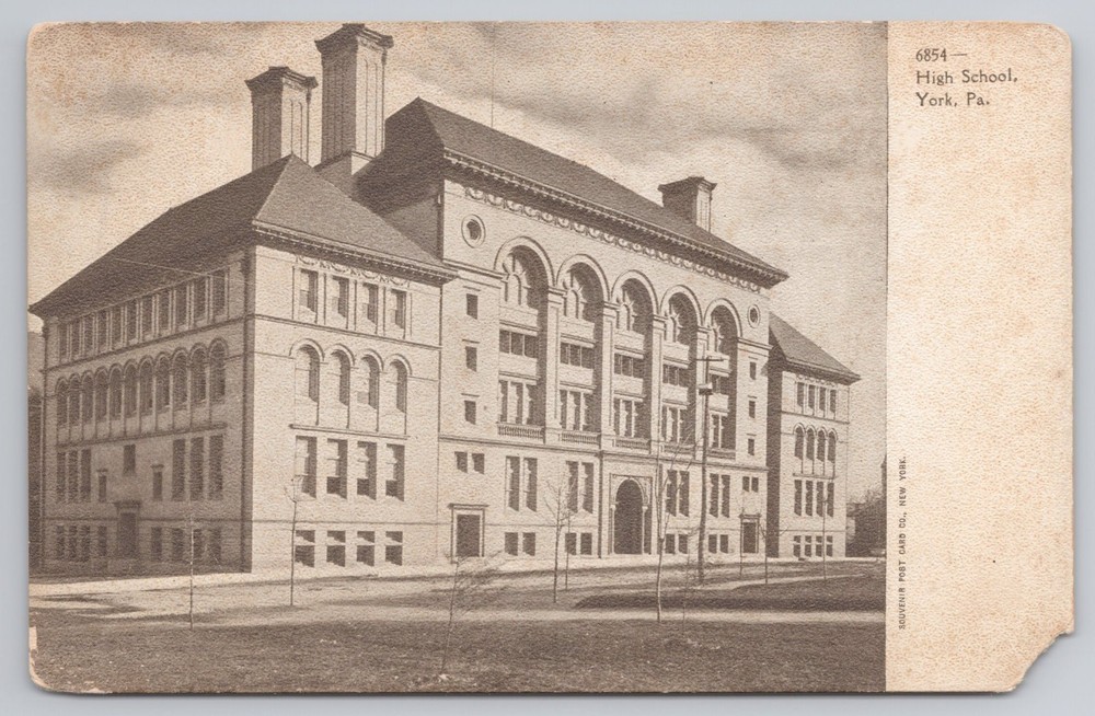 High School York Pennsylvania PA UNP UDB c1905 Antique Postcard