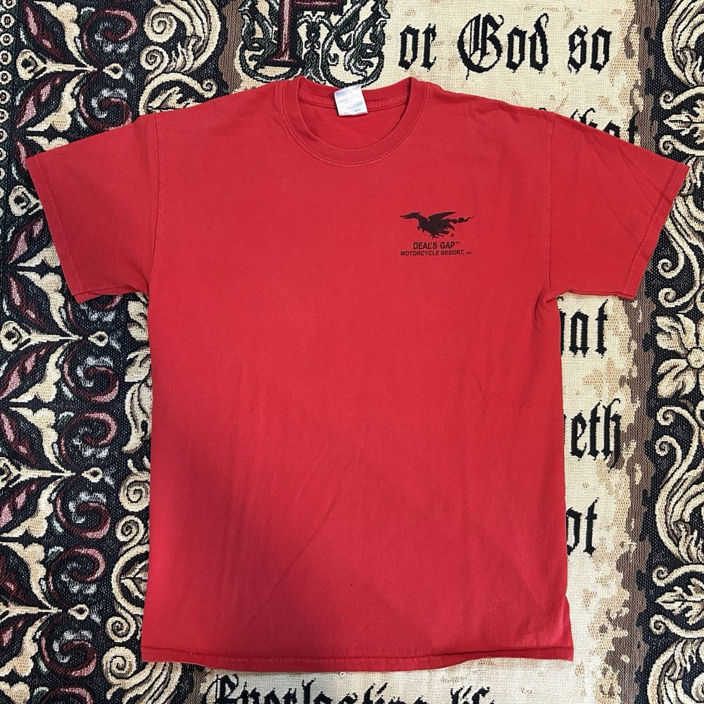 Deal's Gap Motorcycle Resort'The Dragon 318 Curves' RedGraphic T-Shirt