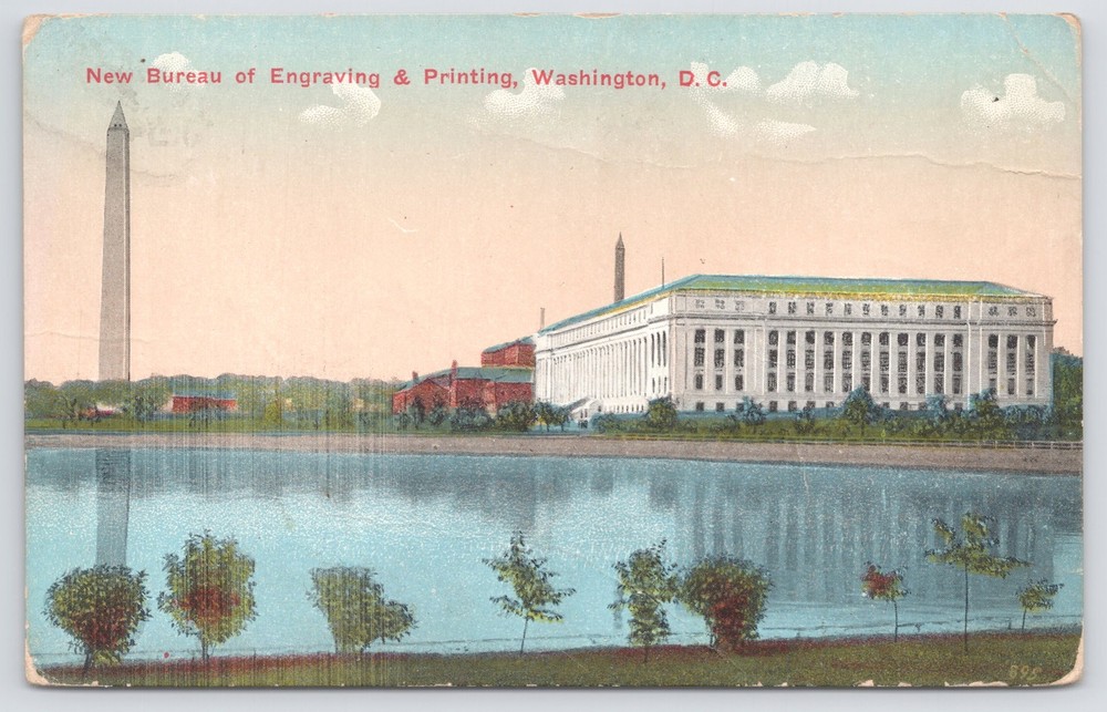 Washington DC~New Bureau of Engraving & Printing~Vintage Postcard