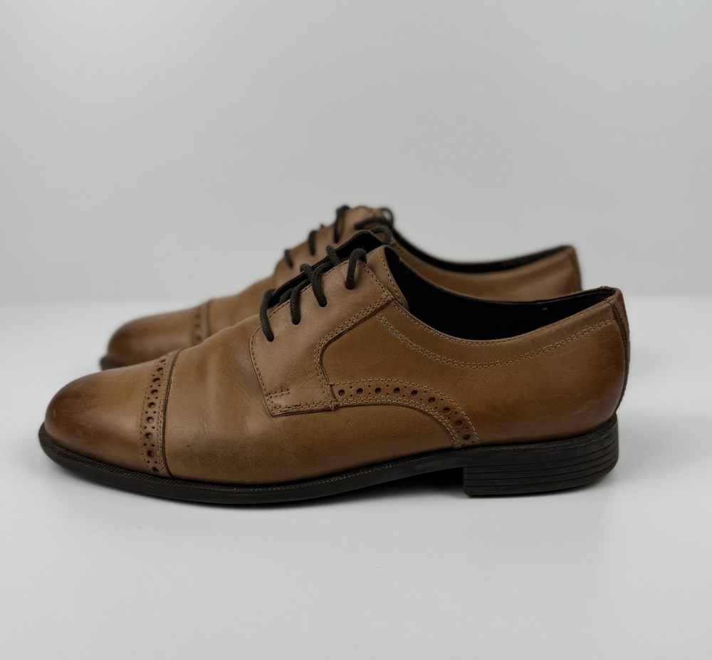 Cole Haan Cap Toe Oxford Dress Shoes Brown Leather Men’s 9M Lace Up