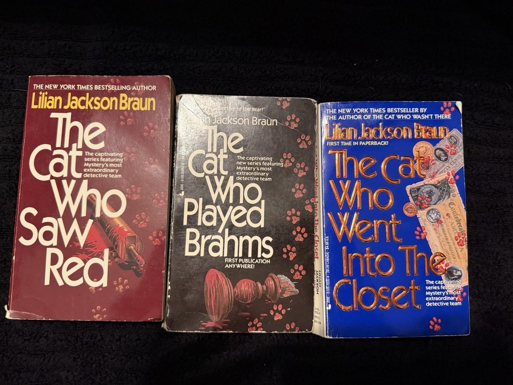 The Cat Who Series Lot 3 Books Lilian Jackson Braun Cozy Mystery Paperbacks