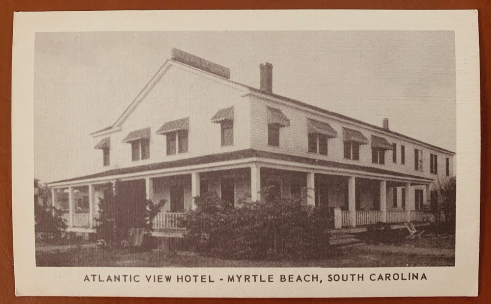 The Atlantic View Hotel, Myrtle Beach South Carolina Advertising Postcard c1940s
